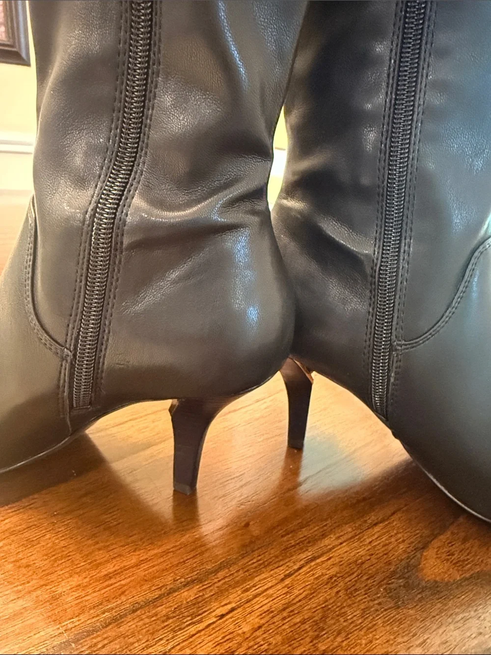 Franco Sarto Black Over-the-Knee Pointed-Toe Boots